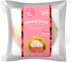 packaging of Double Choux Strawberry
